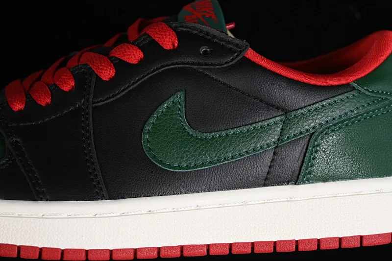 All categories Air Jordan Jordan series basketball shoes Air Jordan 1 Low Z version Air Jordan 1 Low AJ1 Joe 1 black and green color low-top cultural casual sneakers CZ0775-036